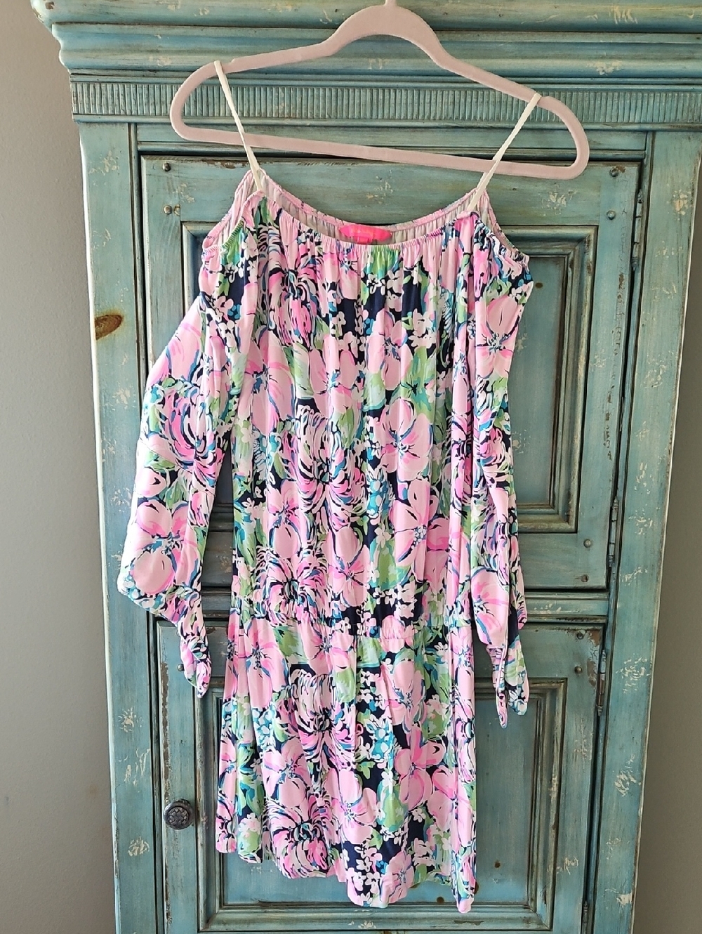 Lilly Pulitzer Pink Floral Off-Shoulder Romper